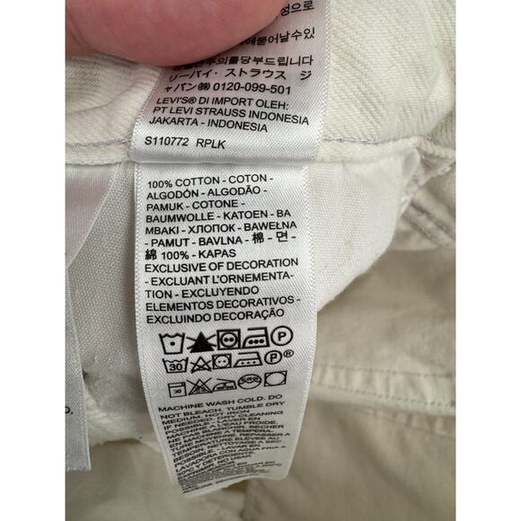 Levi's Silvertab '94 Baggy Distressed Jeans‎ Women's 31x31 White - Picture 9 of 13